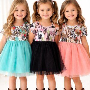 Cowgirl Tutu Dress for Girls, Toddler & Baby Western Party Dress